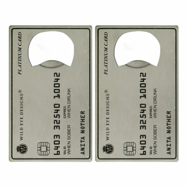 Platinum Card Shaped Bottle Opener - Custom Flying Discs