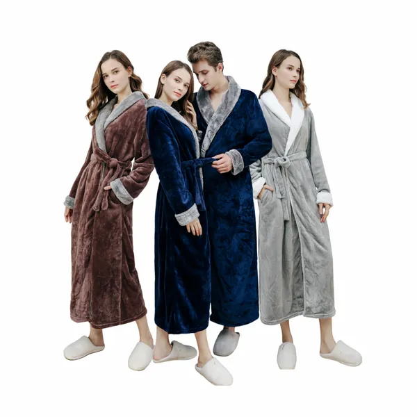 Stylish Custom Contrast Fleece Bathrobes - Custom Flying Discs