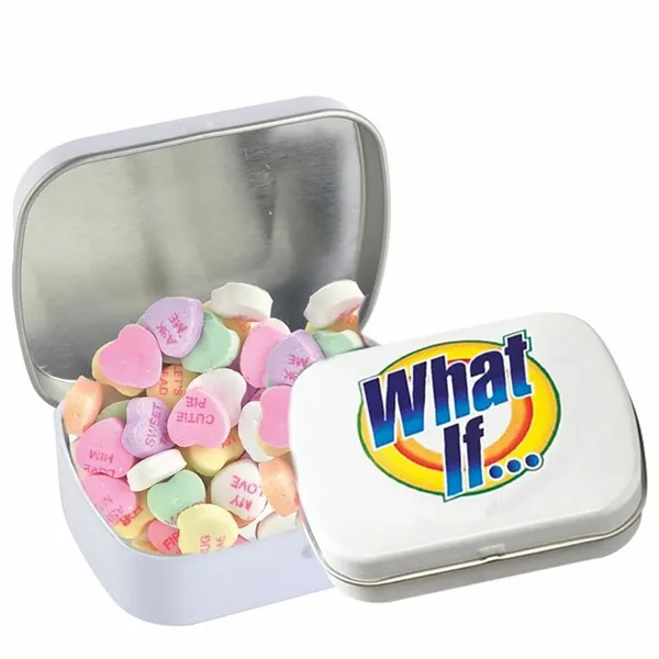 Domed Tin - Imprinted Conversation Hearts - Custom Flying Discs