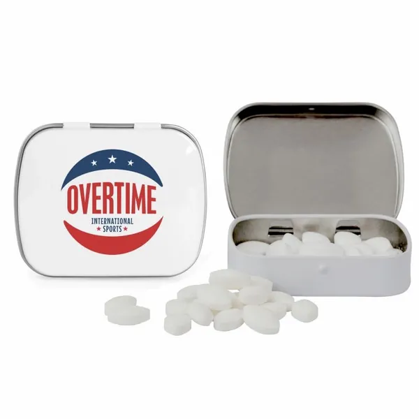 Domed Tin with Football Shaped Mints - Custom Flying Discs