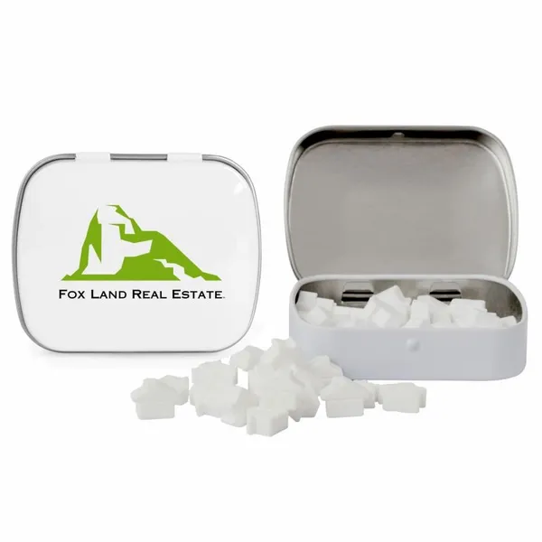 Domed Tin with House Shaped Mints - Custom Flying Discs