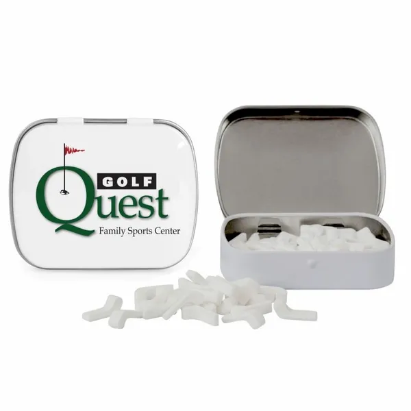 Domed Tin with Golf Club Shaped Mints - Custom Flying Discs