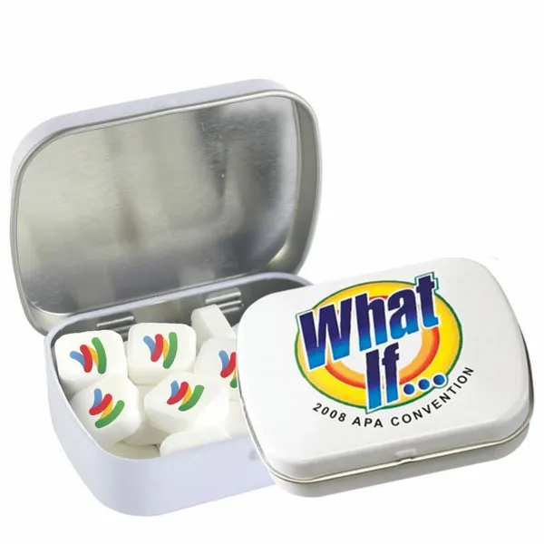 Domed Tin - Imprinted Square Mints - Custom Flying Discs