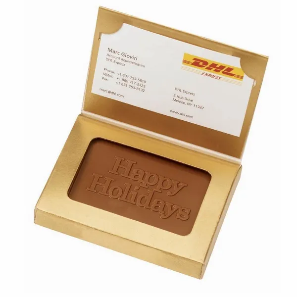 Molded Chocolate in Business Card Gift Box - Custom Flying Discs