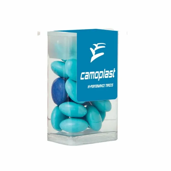 Mini Flip-Top Tube with Imprinted Chocolate Buttons - Custom Flying Discs