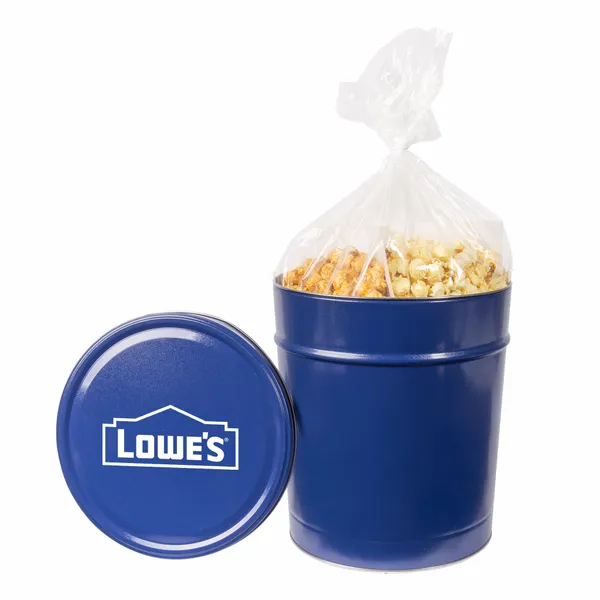 Three and a Half Gallon Popcorn Tin - Trio Popcorn - Custom Flying Discs