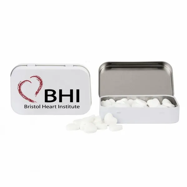 Rectangular Tin with Heart Shaped Mints - Custom Flying Discs