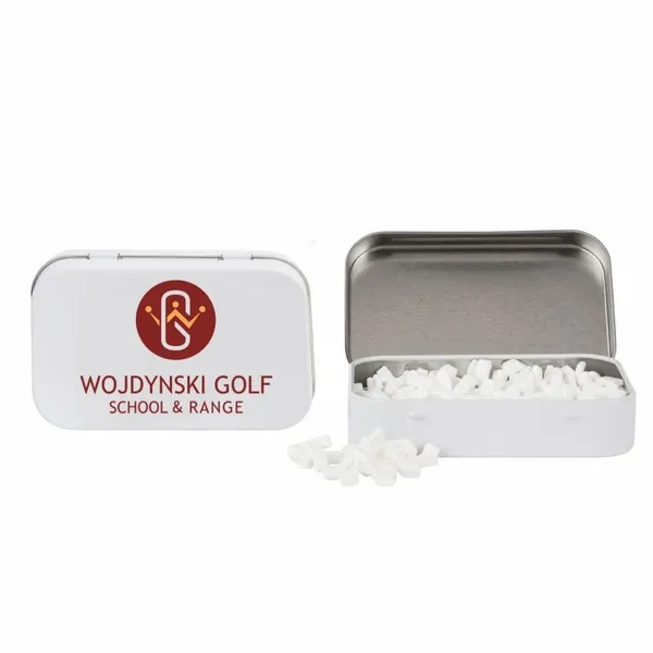 Rectangular Tin with Golf Club Shaped Mints - Custom Flying Discs