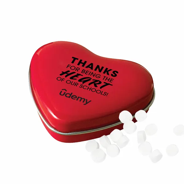 Sweet Heart Mint Tin With Micromints - Custom Flying Discs
