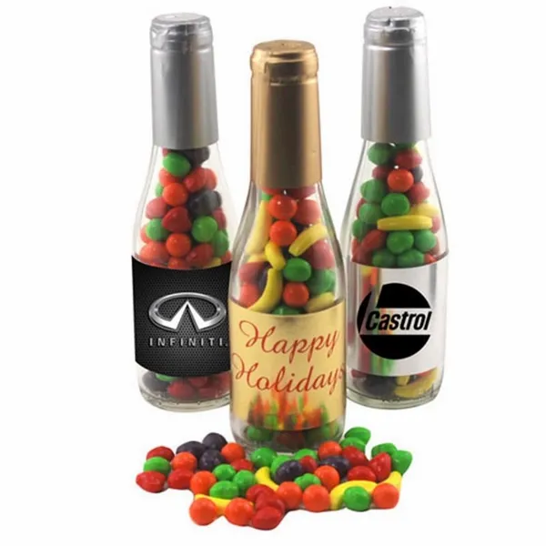Champagne Bottle with Candy Fruitz 8" - Custom Flying Discs
