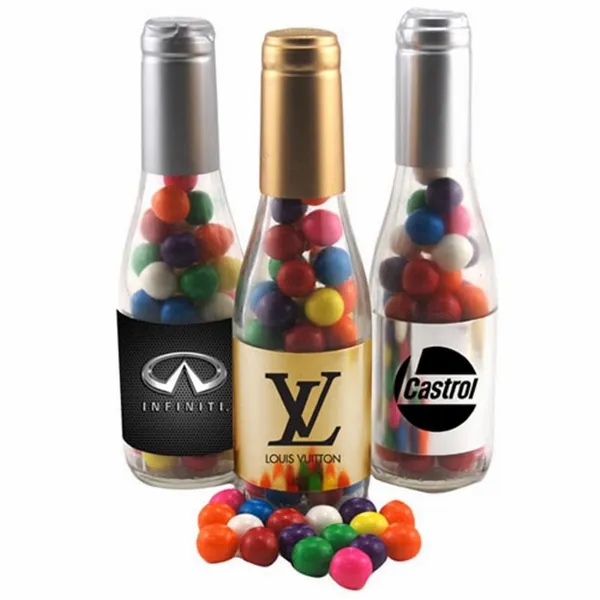 Champagne Bottle with Gumballs 8" - Custom Flying Discs