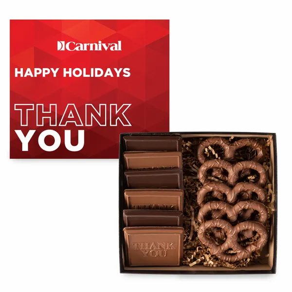 6 Piece Cookie and Confection Gift Box with Pretzels - CFBFC - Custom Flying Discs
