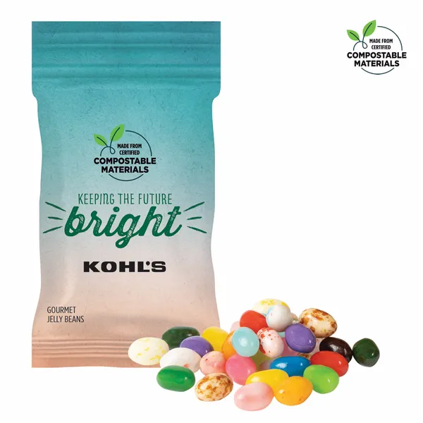 1oz ECO-Digibag, Compostable & Full Color, Gourmet Jelly Beans - Custom Flying Discs