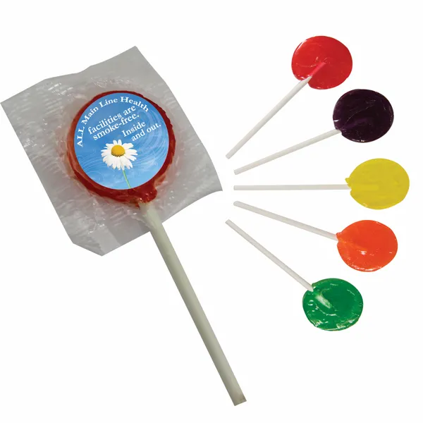 Lollipop w/ Round Label - Custom Flying Discs