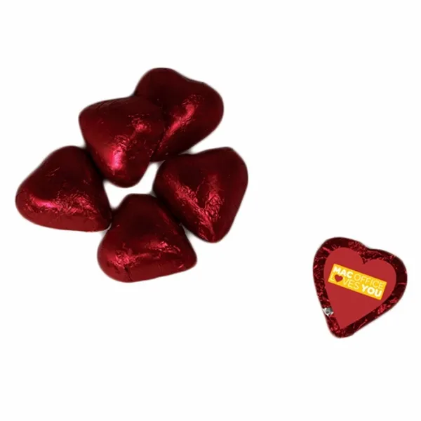 Individually Wrapped Chocolate Hearts - Custom Flying Discs