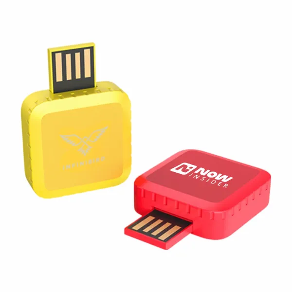Square 360 Rotating USB - Custom Flying Discs
