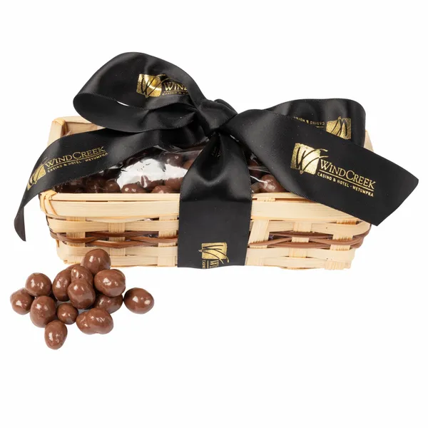 Gift Basket with Choc Covered Peanuts - Custom Flying Discs
