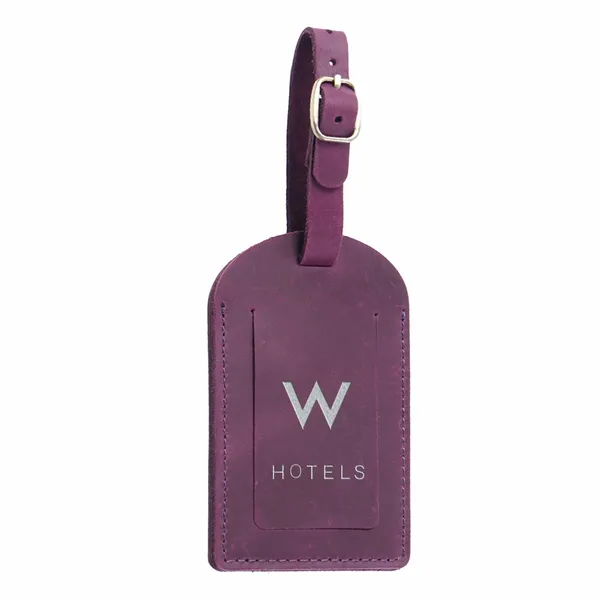 Vintage Crazy Horse Leather Luggage Tag