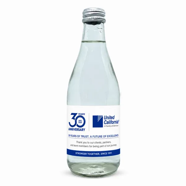 12 oz Glass Water Bottle (GLA12) - Custom Flying Discs