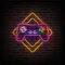 Gamer Joystick Neon Sign - Custom Flying Discs