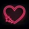 Red Love Heart Star Neon Sign - Custom Flying Discs