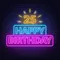 25th Happy Birthday Neon Sign - Custom Flying Discs