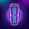 We are Open Vertical Neon Sign - Custom Flying Discs