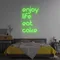 Enjoy Life Eat Cake Neon Sign - Custom Flying Discs