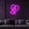 Scribble Dog Heart Neon Sign - Custom Flying Discs