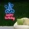 Celebrate Happy Birthday Neon Sign - Custom Flying Discs