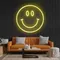Yellow Neon Smile Sign - Custom Flying Discs