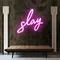 Glowing Slay Pink Neon Sign - Custom Flying Discs