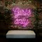 Chic Pink Girls Only Neon Sign - Custom Flying Discs