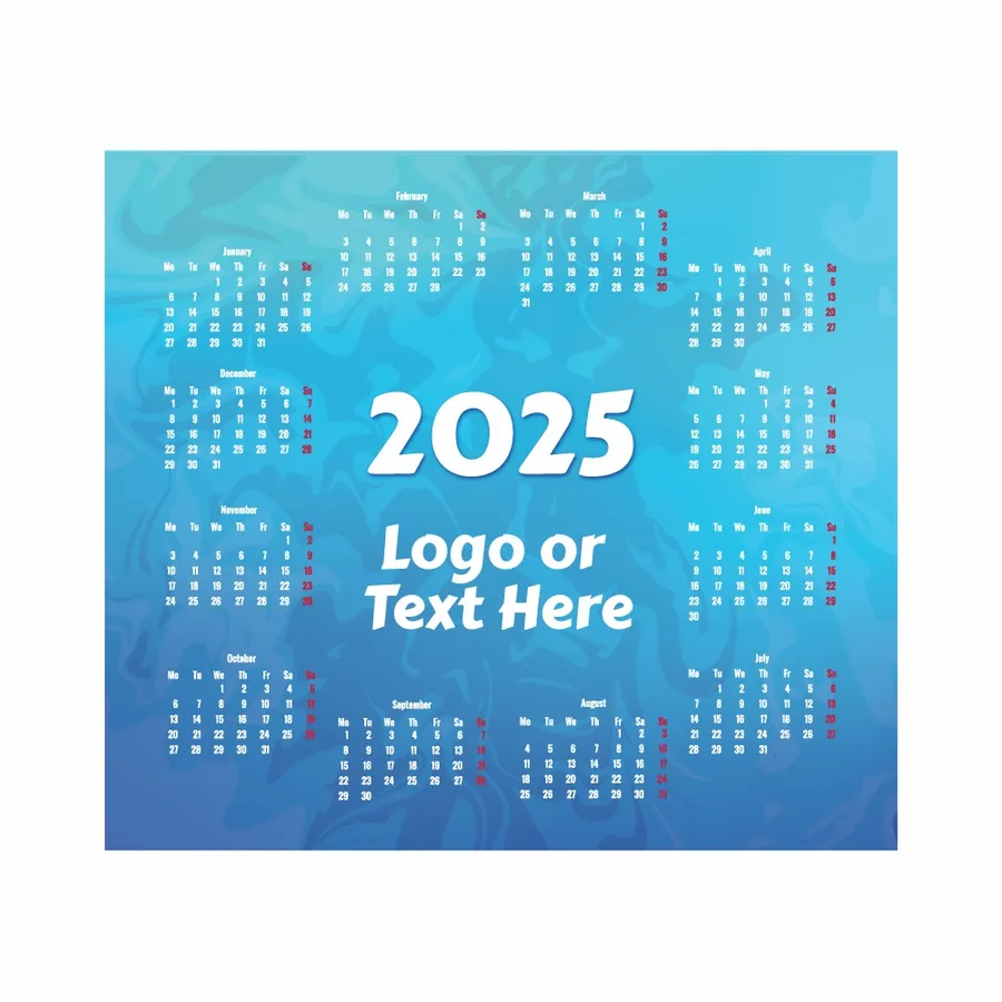 Light Blue Calendar Mouse Pad - Custom Flying Discs