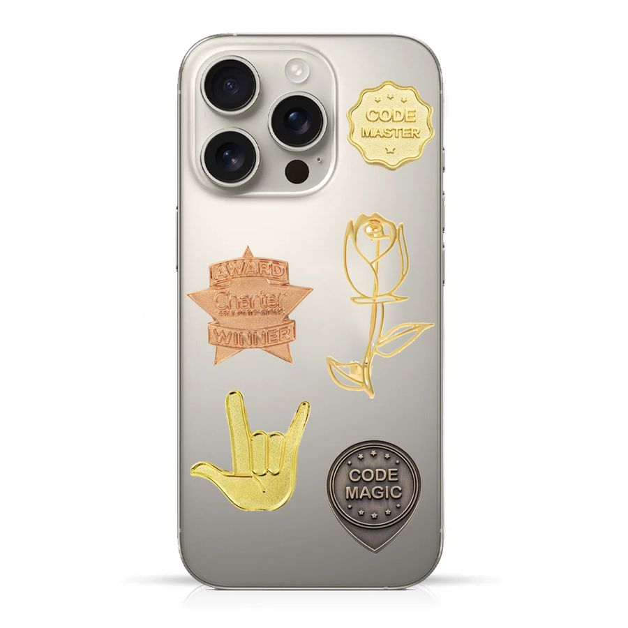 Phone Metal Badge Stickers - Custom Flying Discs