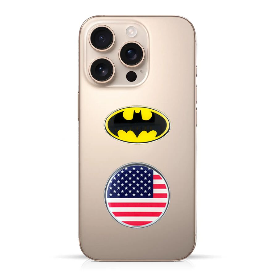 Phone Metal Badge Stickers - Custom Flying Discs