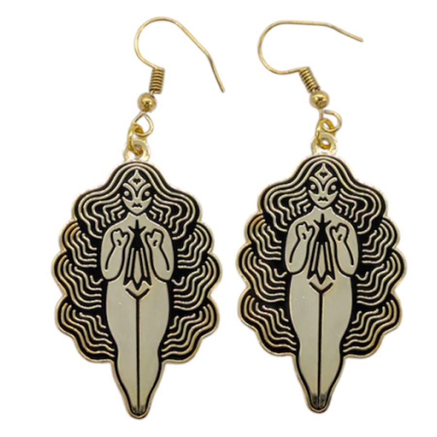 Hard Enamel Metal Earrings - Custom Flying Discs