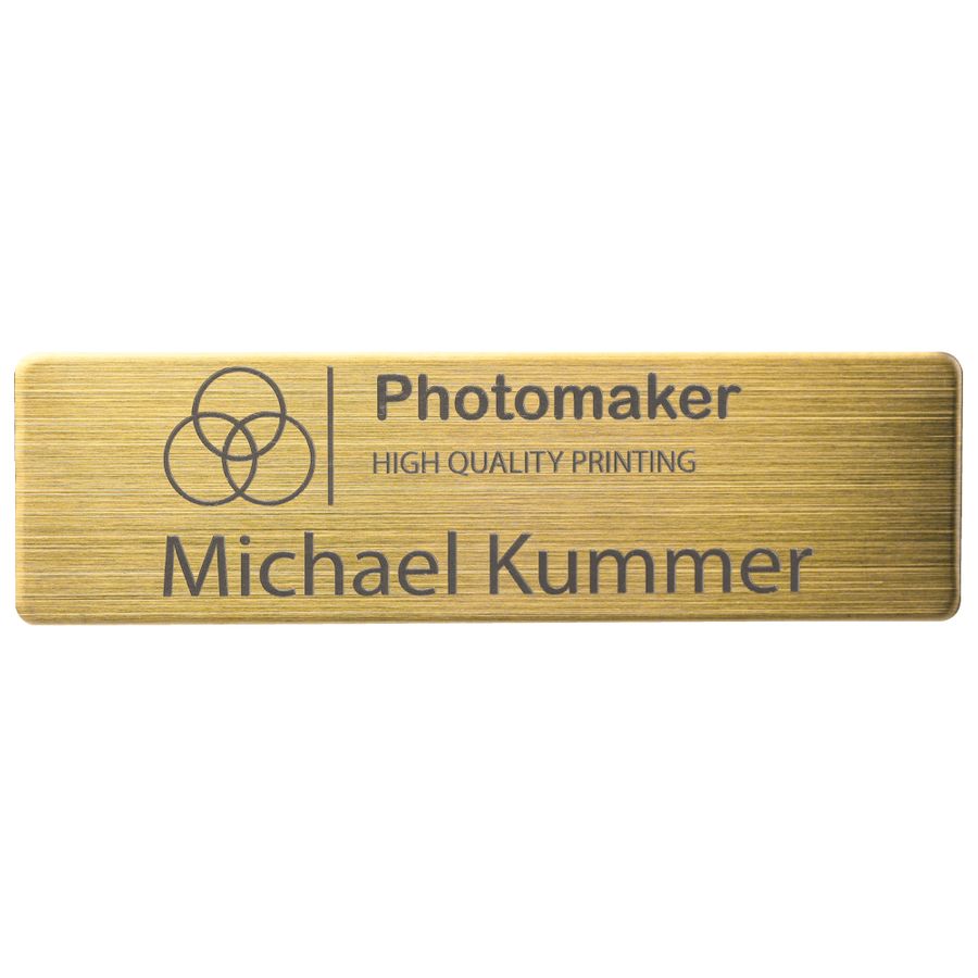 Engraved Metal Name Badges - Custom Flying Discs