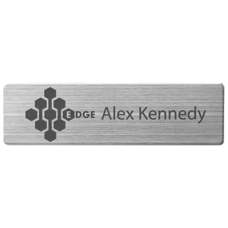 Engraved Metal Name Badges - Custom Flying Discs