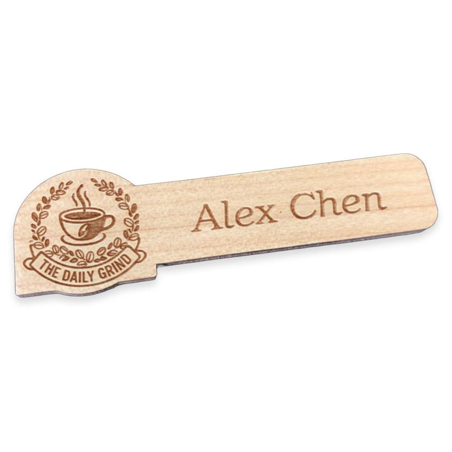 Wooden Name Badges - Custom Flying Discs