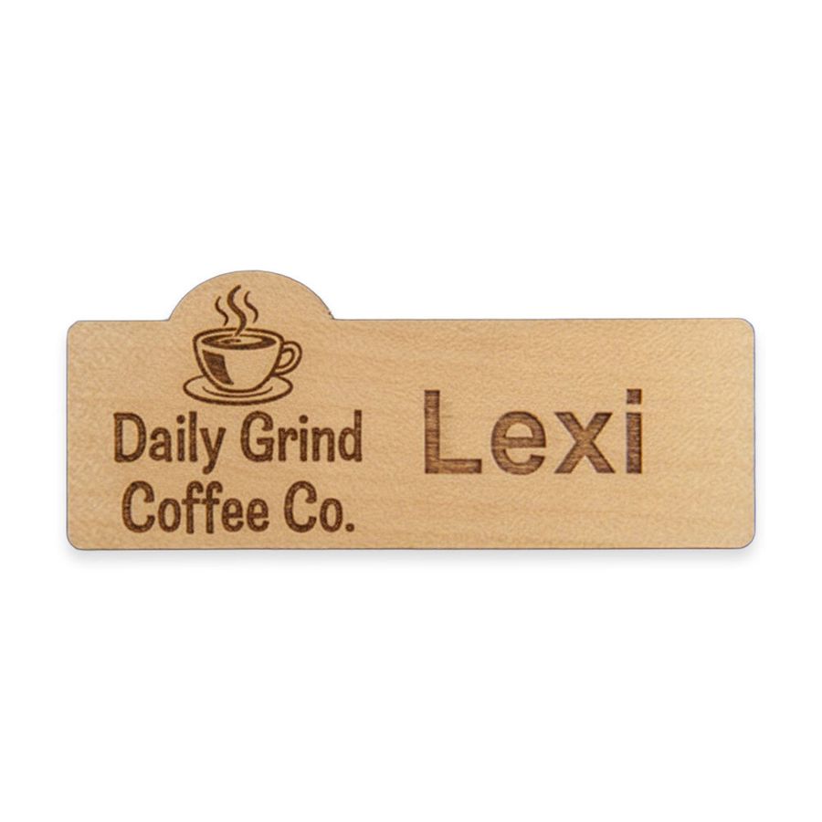 Wooden Name Badges - Custom Flying Discs