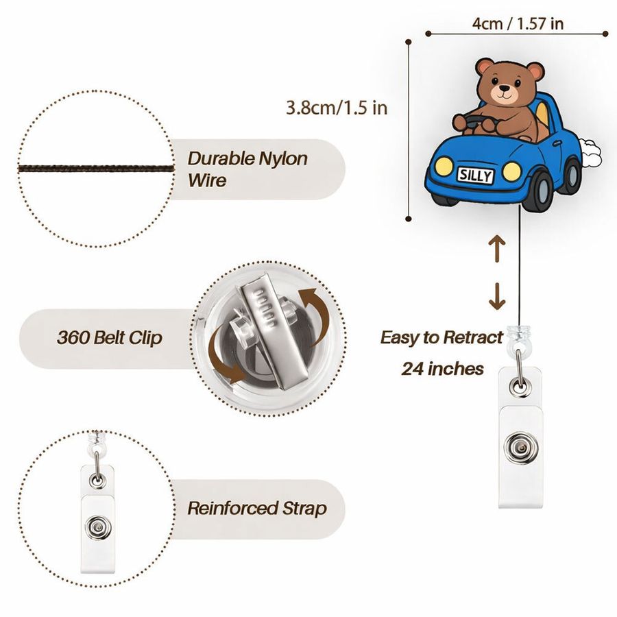 Custom Shape Acrylic Badge Reel - Custom Flying Discs