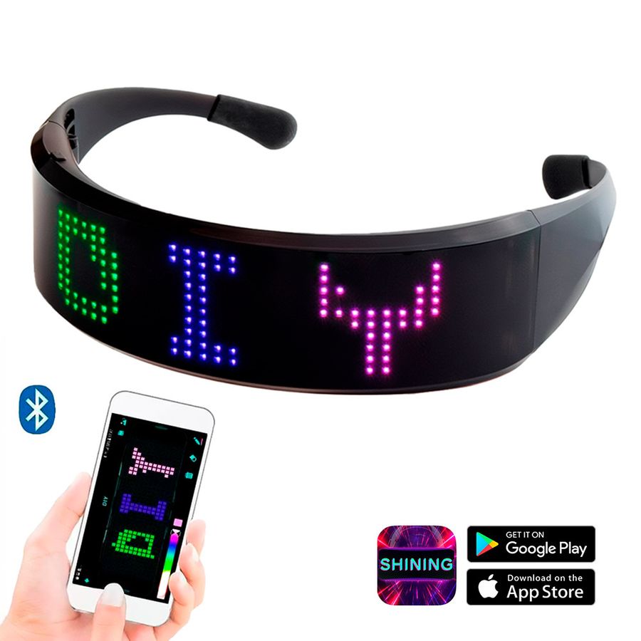 LED Light Up Glasses with Bluetooth - Custom Flying Discs