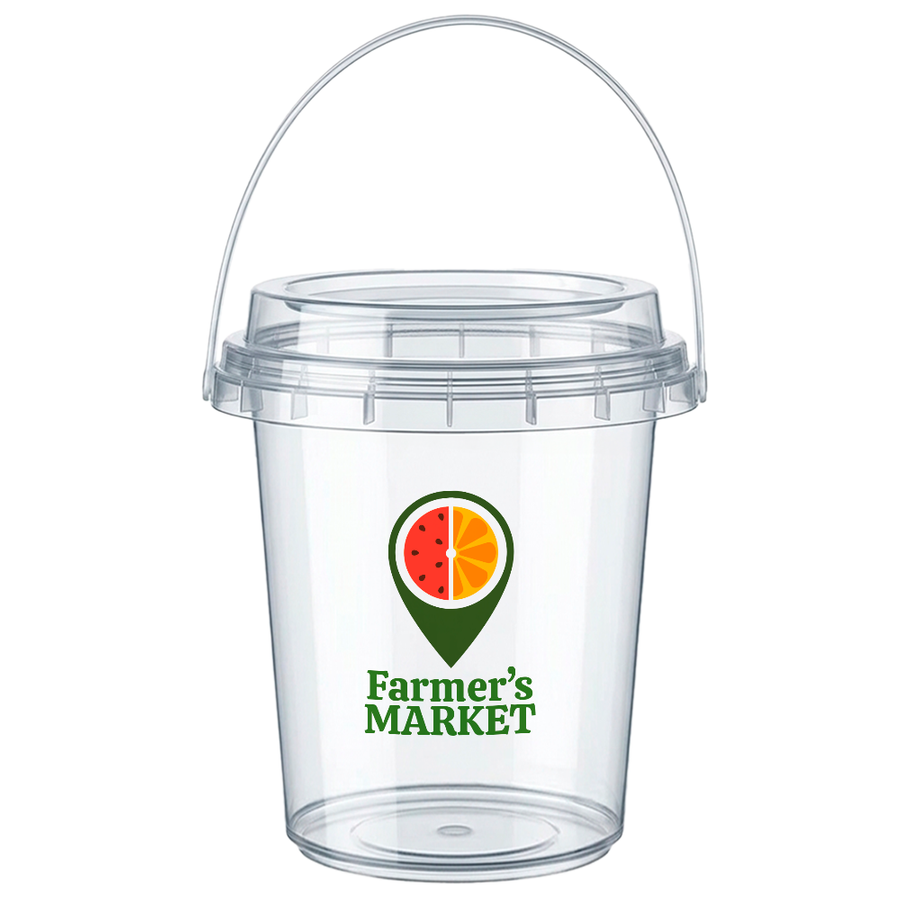 Premium Transparent Drink Buckets - Custom Flying Discs