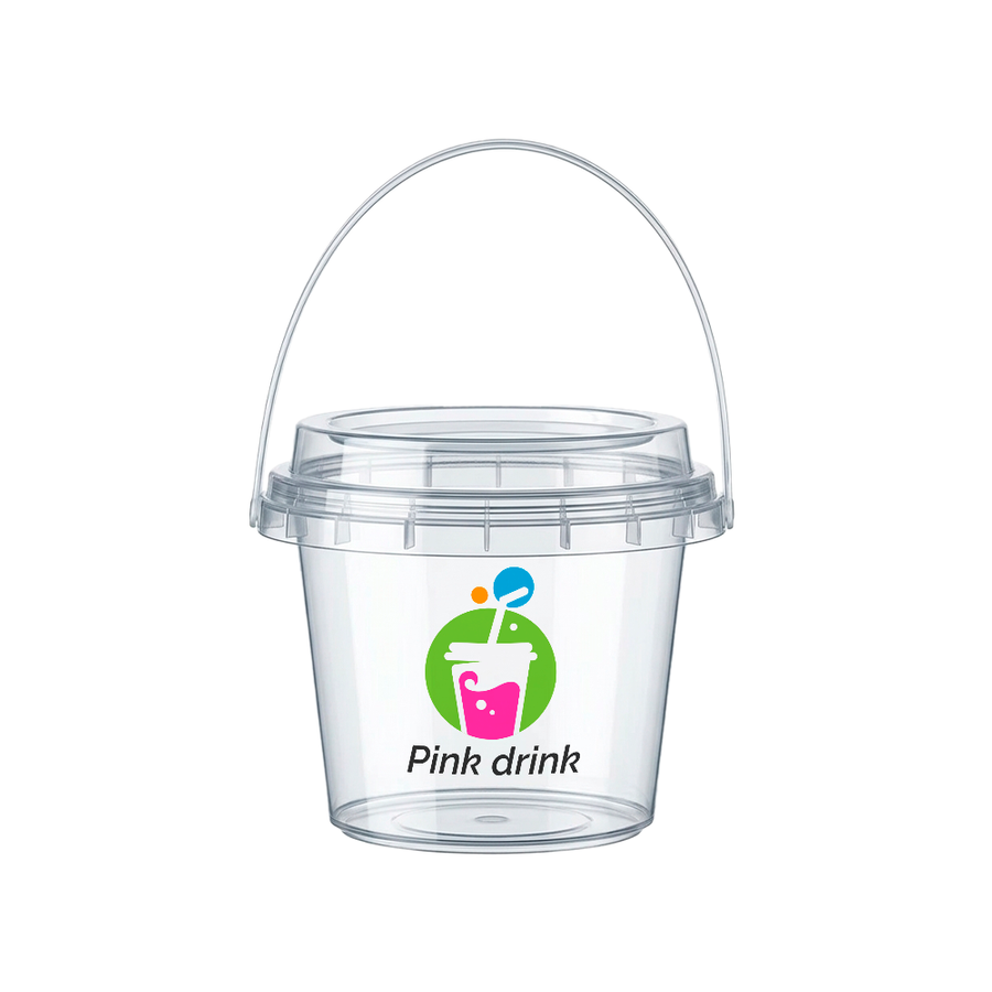 Premium Transparent Drink Buckets - Custom Flying Discs
