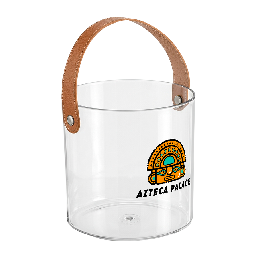 Leather-Strap Clear Drink Buckets - Custom Flying Discs