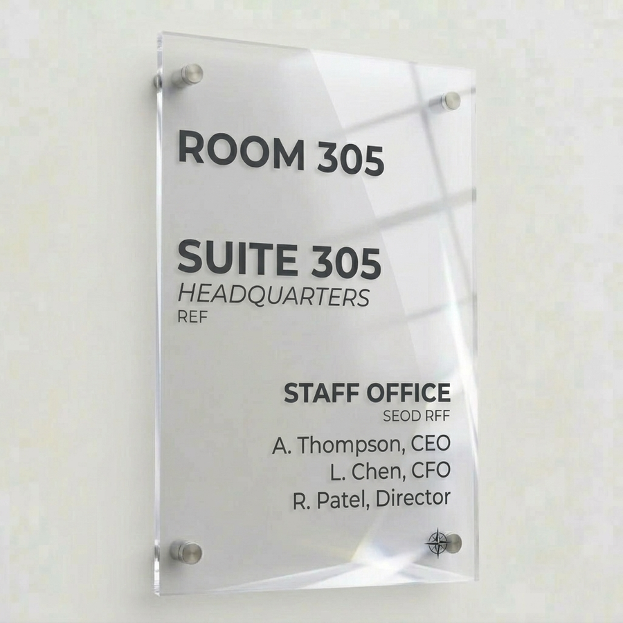 Colorful Acrylic Door Signs - Custom Flying Discs