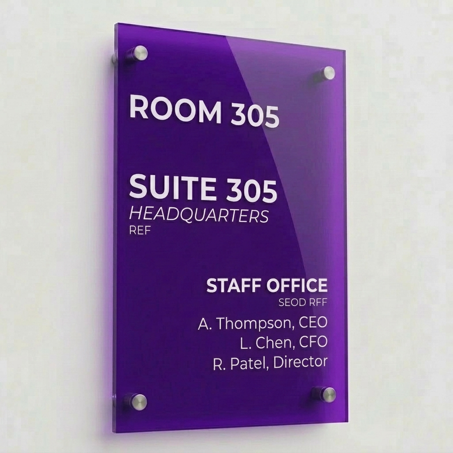 Colorful Acrylic Door Signs - Custom Flying Discs