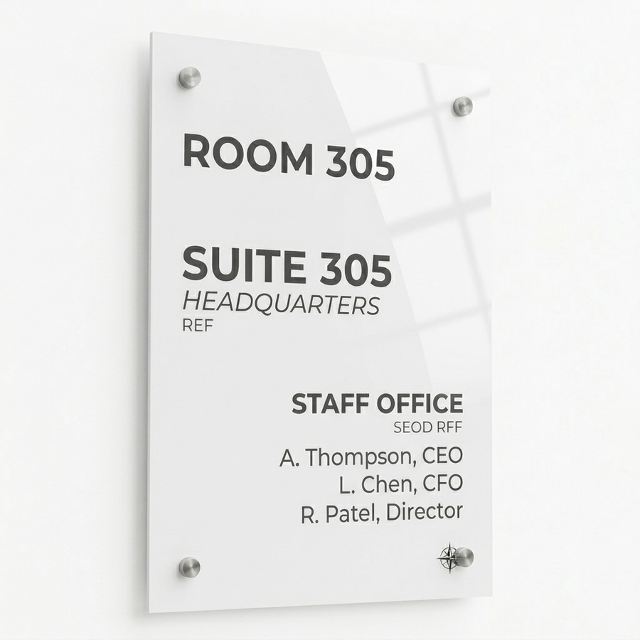 Colorful Acrylic Door Signs - Custom Flying Discs