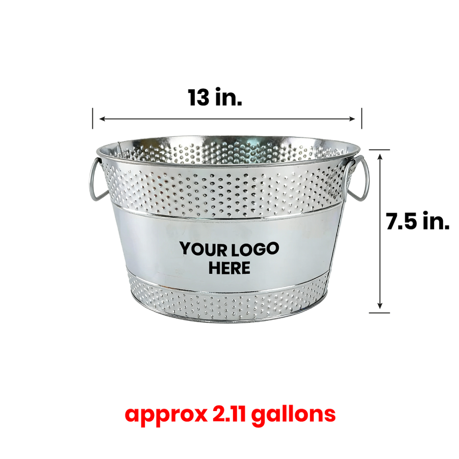 Galvanized Beverage & Ice Buckets - Custom Flying Discs